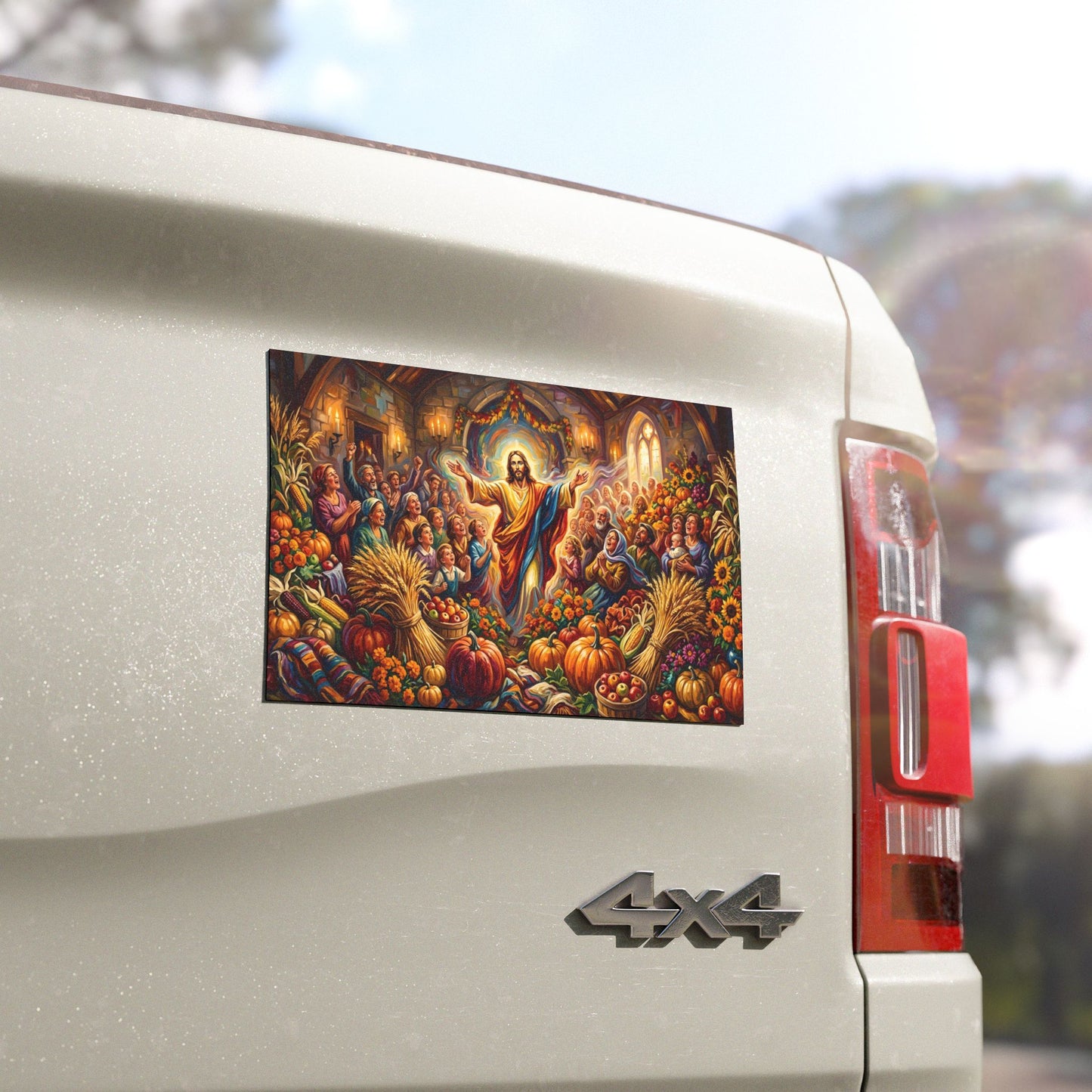 “Bountiful Blessings - A Harvest of Thanksgiving” - Car Magnet