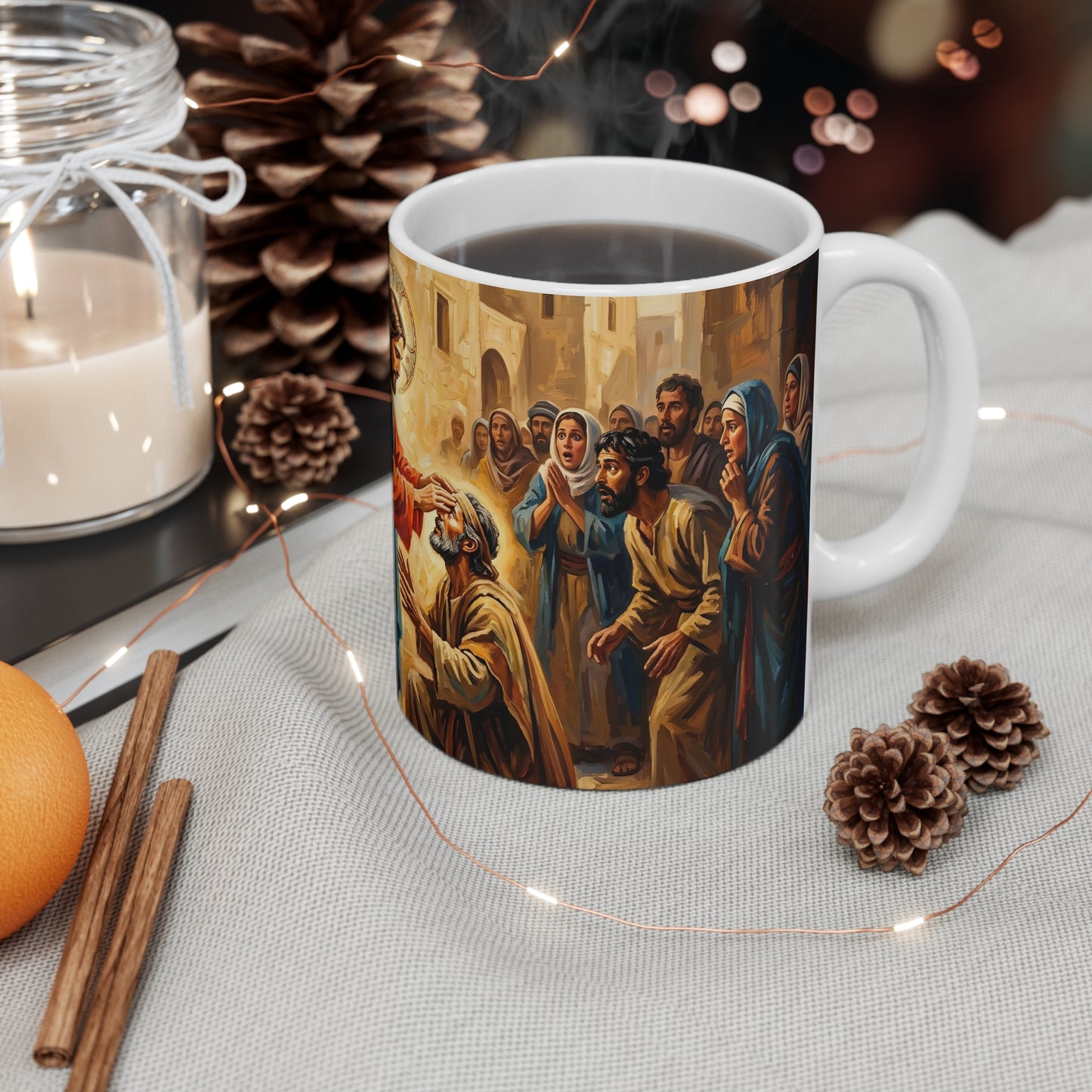 “He Opened My Eyes - Jesus Heals the Blind Man” - Coffee Mug