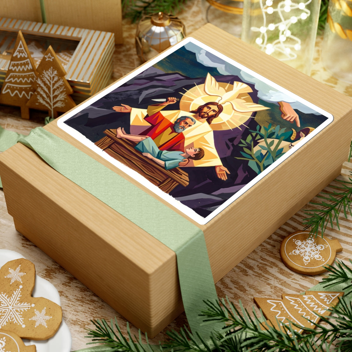 “The Lord Will Provide - Abraham and Isaac on Mount Moriah” - Sticker
