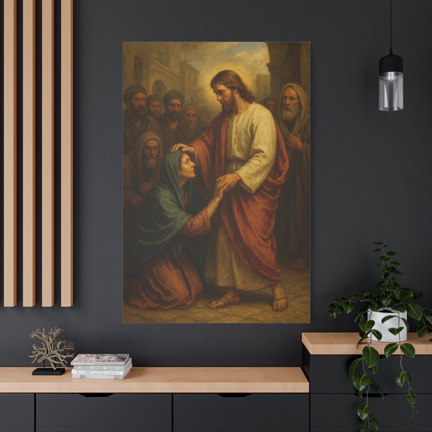 “Daughter, Be Made Whole – Jesus Heals the Woman with the Issue of Blood” - Canvas Art