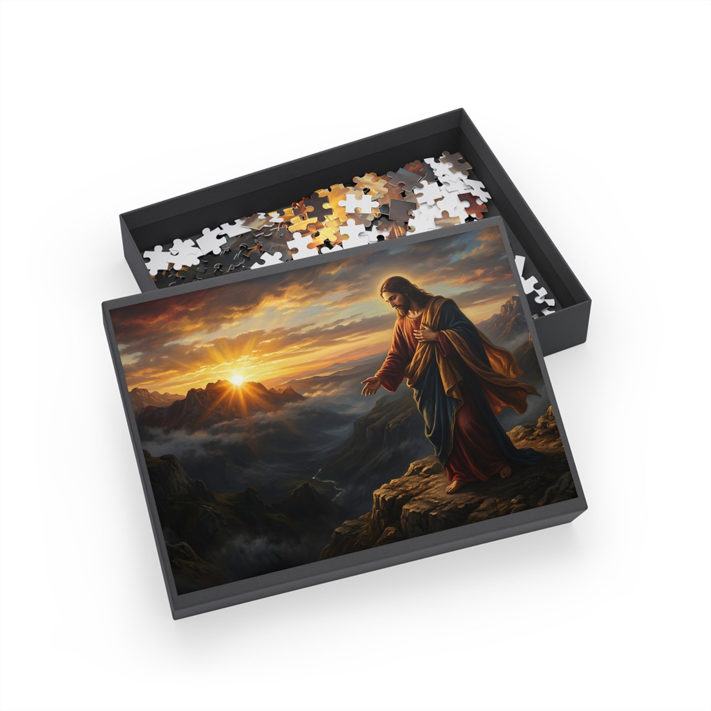 “Joy Comes in the Morning - Sunrise Over Dark Valley” - Jigsaw Puzzle