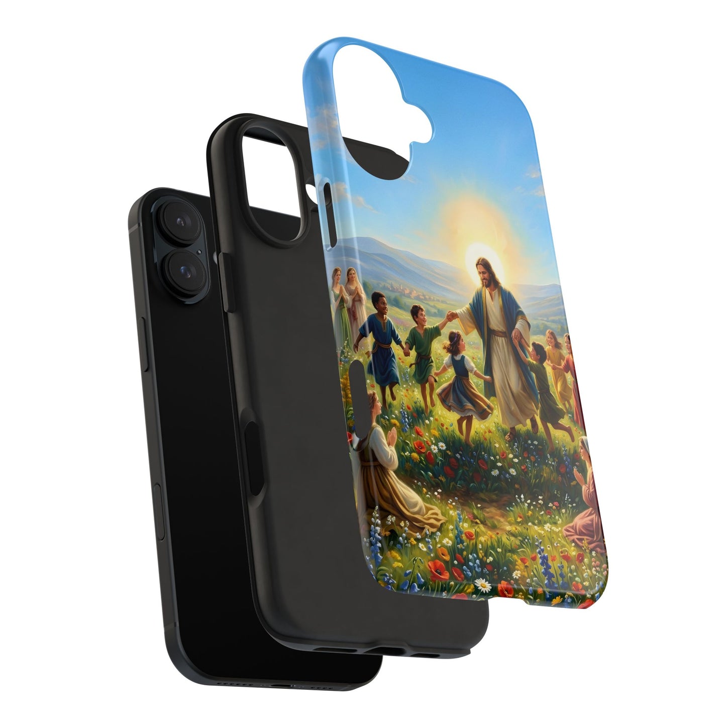 “Joy Overflowing - Children Dancing in the Meadow” - Phone Case