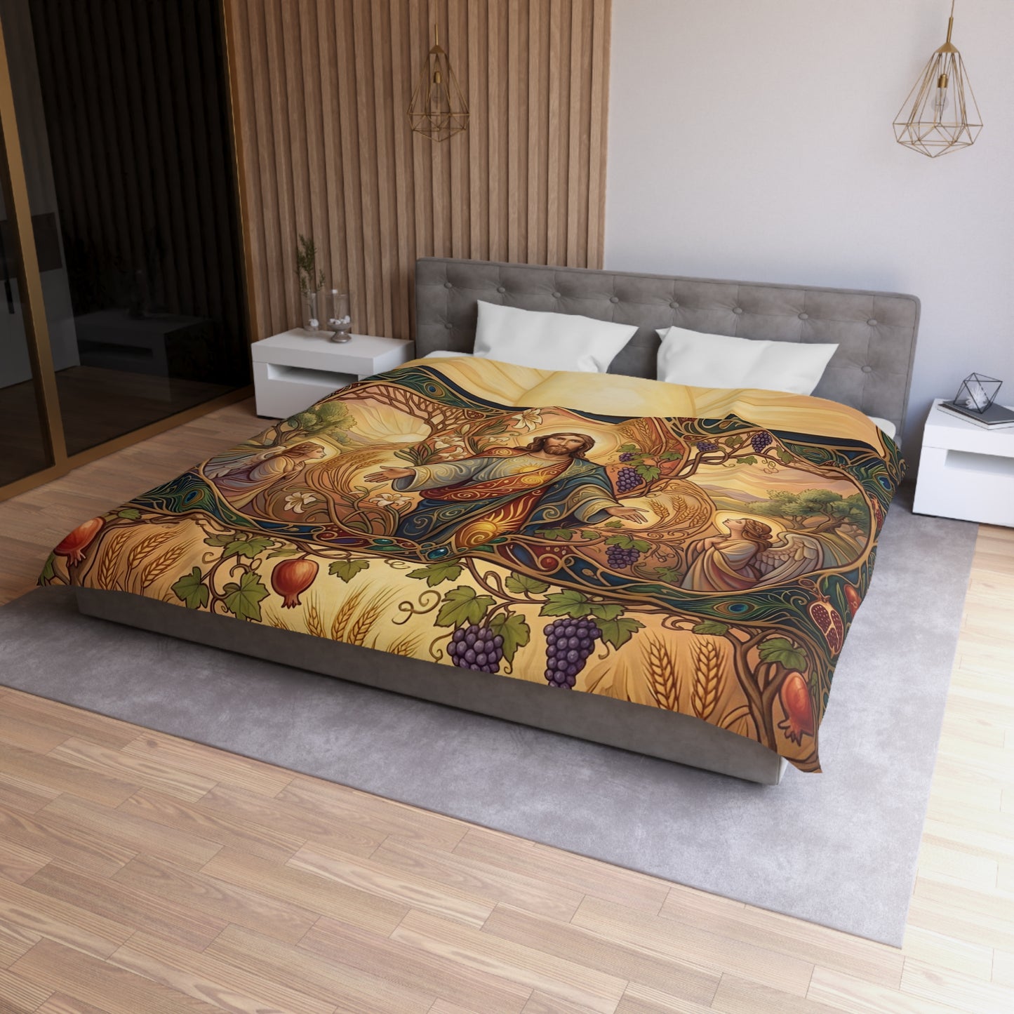 “New Mercies Every Morning - Golden Dawn of Hope” - Duvet Cover