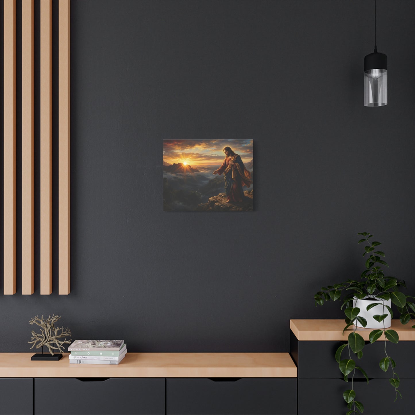 “Joy Comes in the Morning - Sunrise Over Dark Valley” - Canvas Art