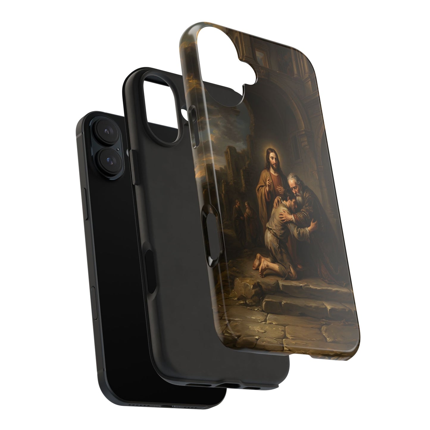 The prodigal son running toward his father - Phone Case