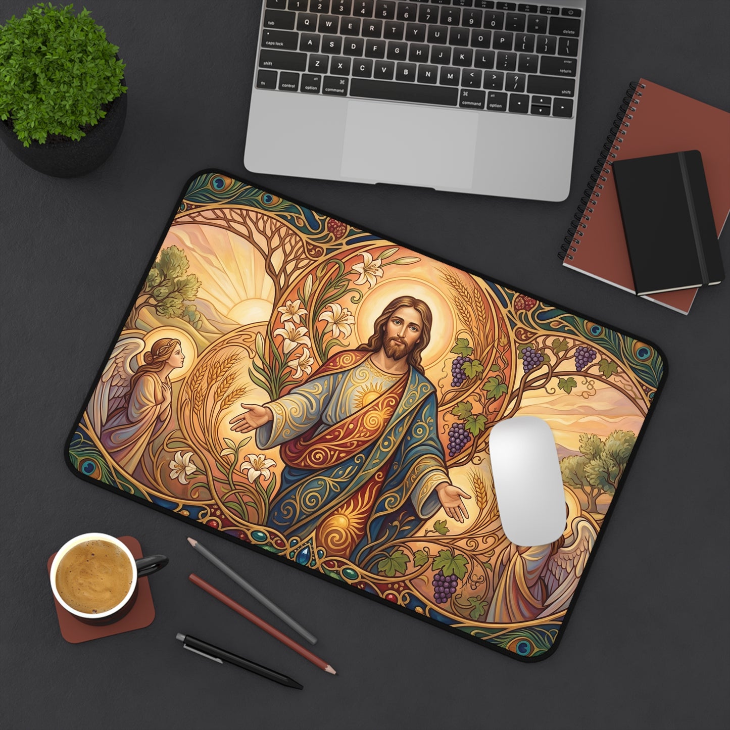 “New Mercies Every Morning - Golden Dawn of Hope” - Desk Mat