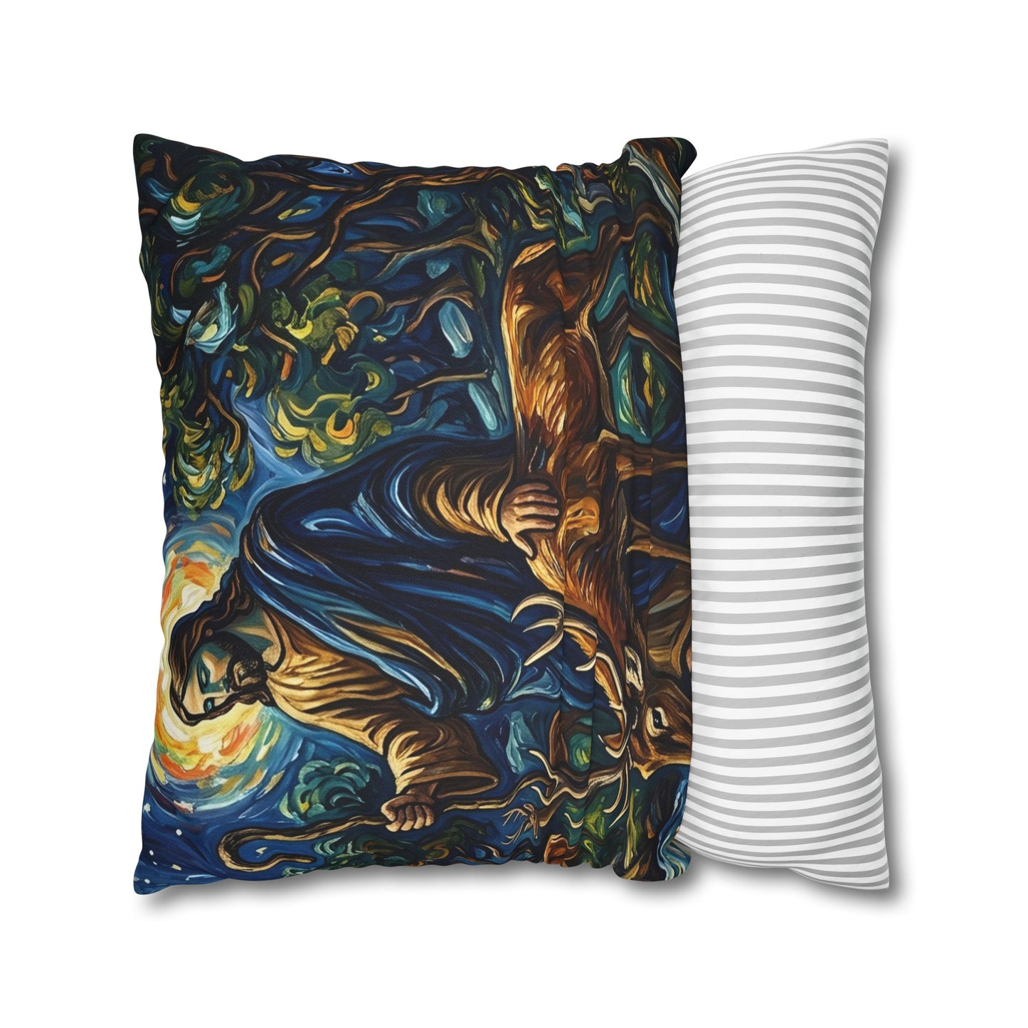 “Streams of Living Water - Deer at a Moonlit Waterfall” - Pillowcase