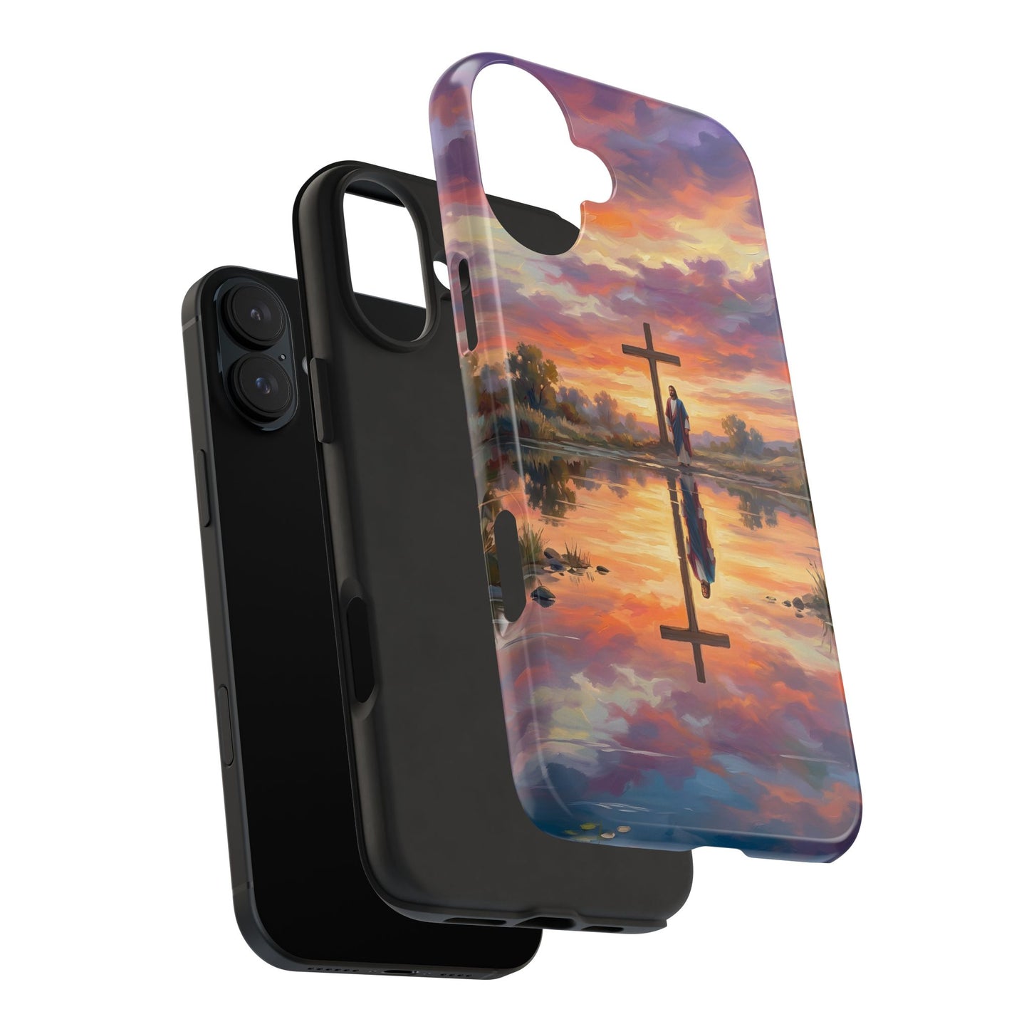 “Living Water - Cross Reflected at Dawn” - Phone Case