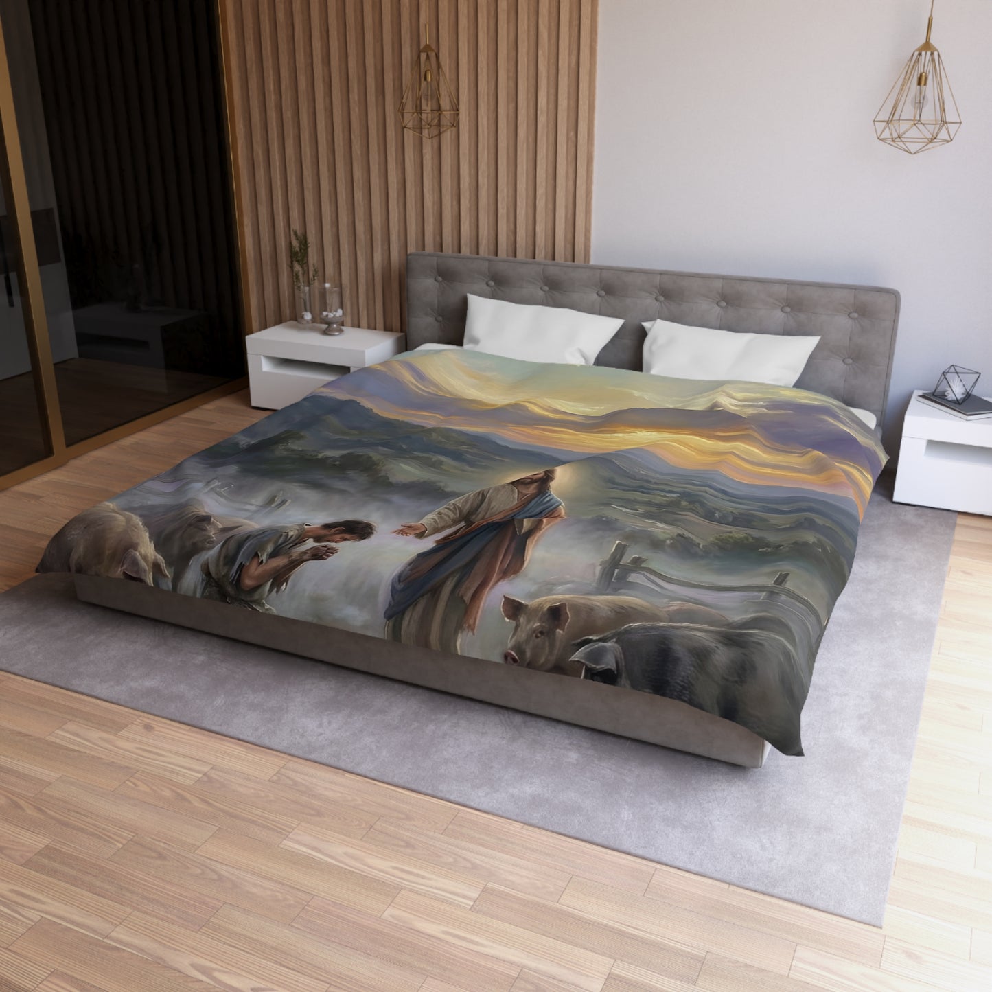 “Turning Point - The Prodigal Son's Repentance” - Duvet Cover