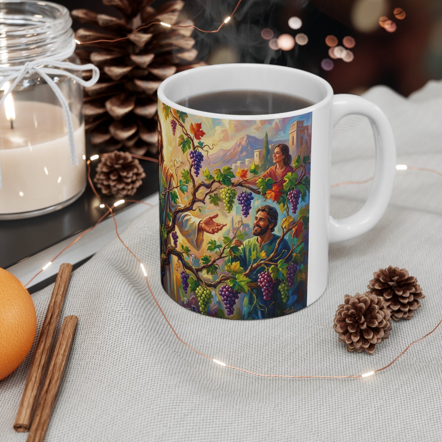 “I Am the True Vine - Abide in My Love” - Coffee Mug