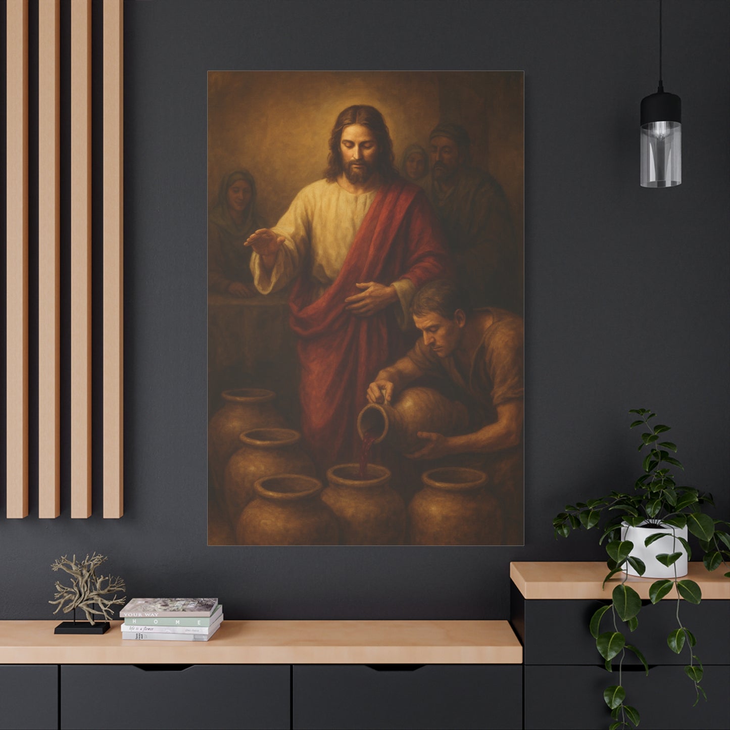“Water into Wine – The First Miracle at Cana” - Canvas Art