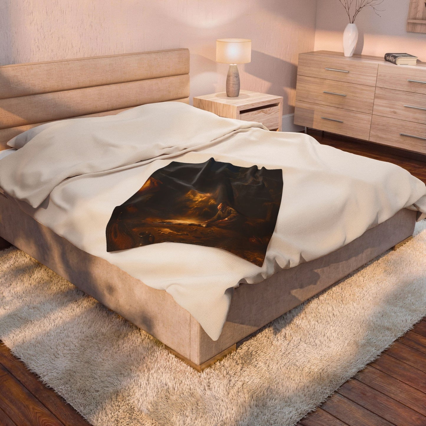 “Gideon's Fleece - Seeking Confirmation from God” - Plush Blanket