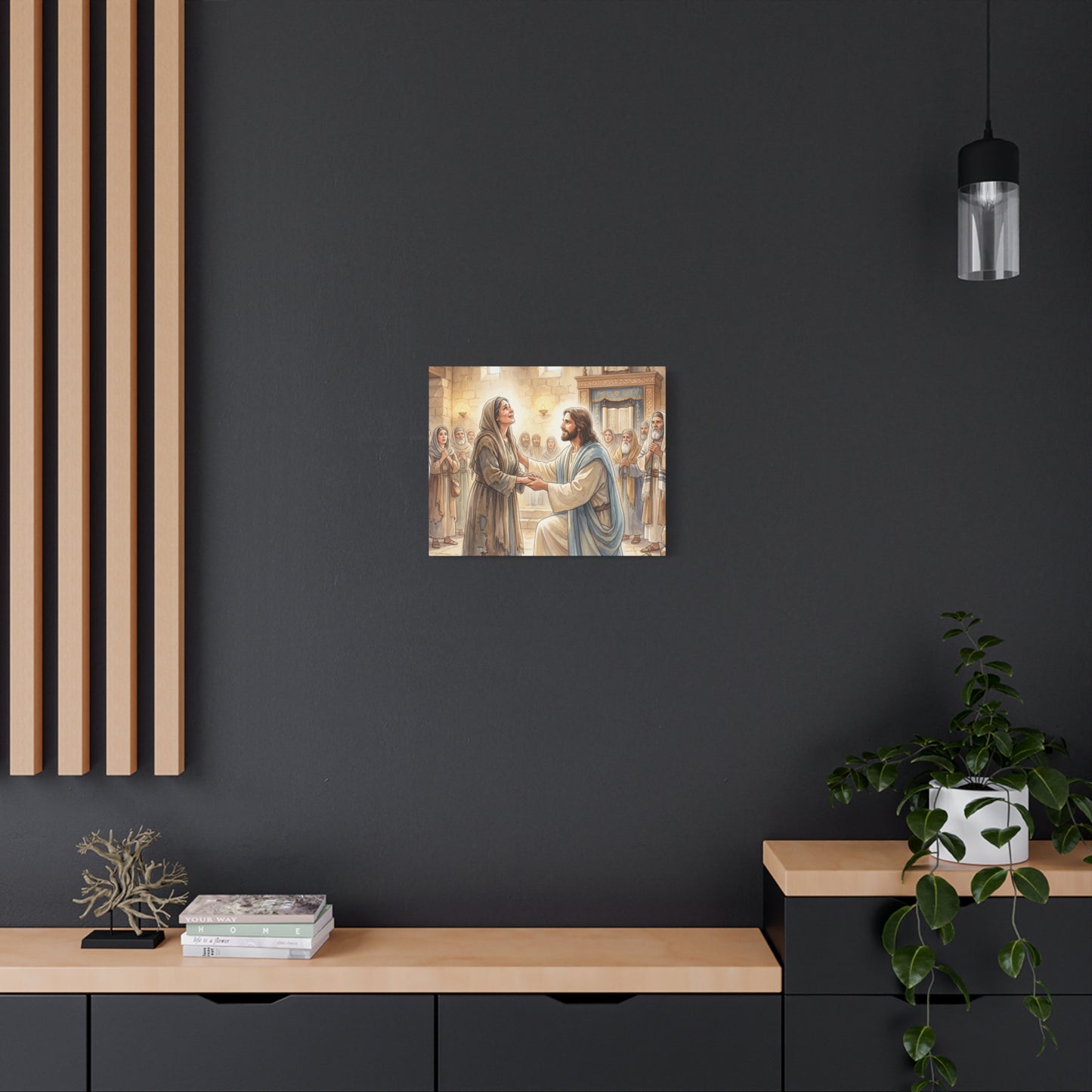 “Released - Jesus Heals the Bent Woman” - Canvas Art