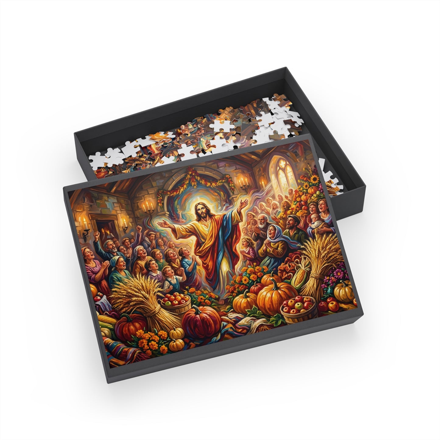 “Bountiful Blessings - A Harvest of Thanksgiving” - Jigsaw Puzzle
