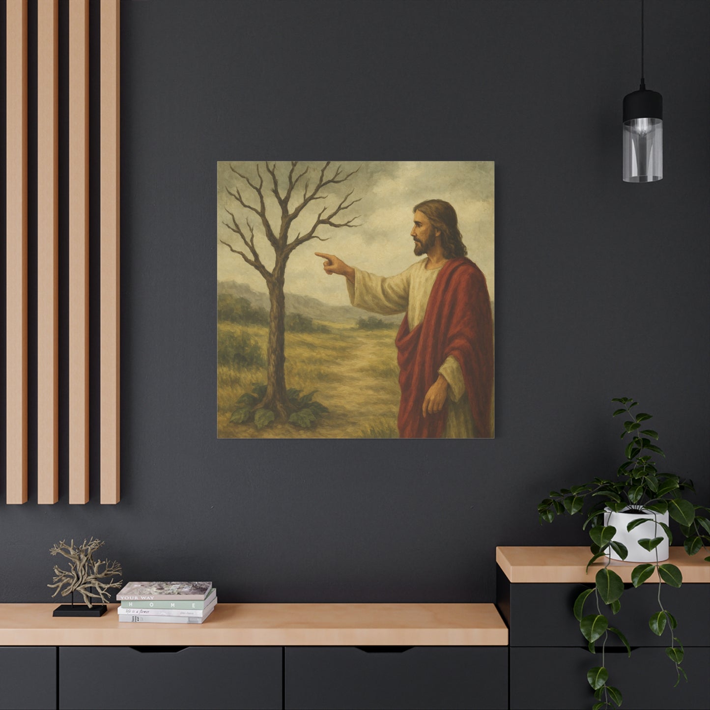 “May No Fruit Grow – Jesus Curses the Barren Fig Tree” - Canvas Art