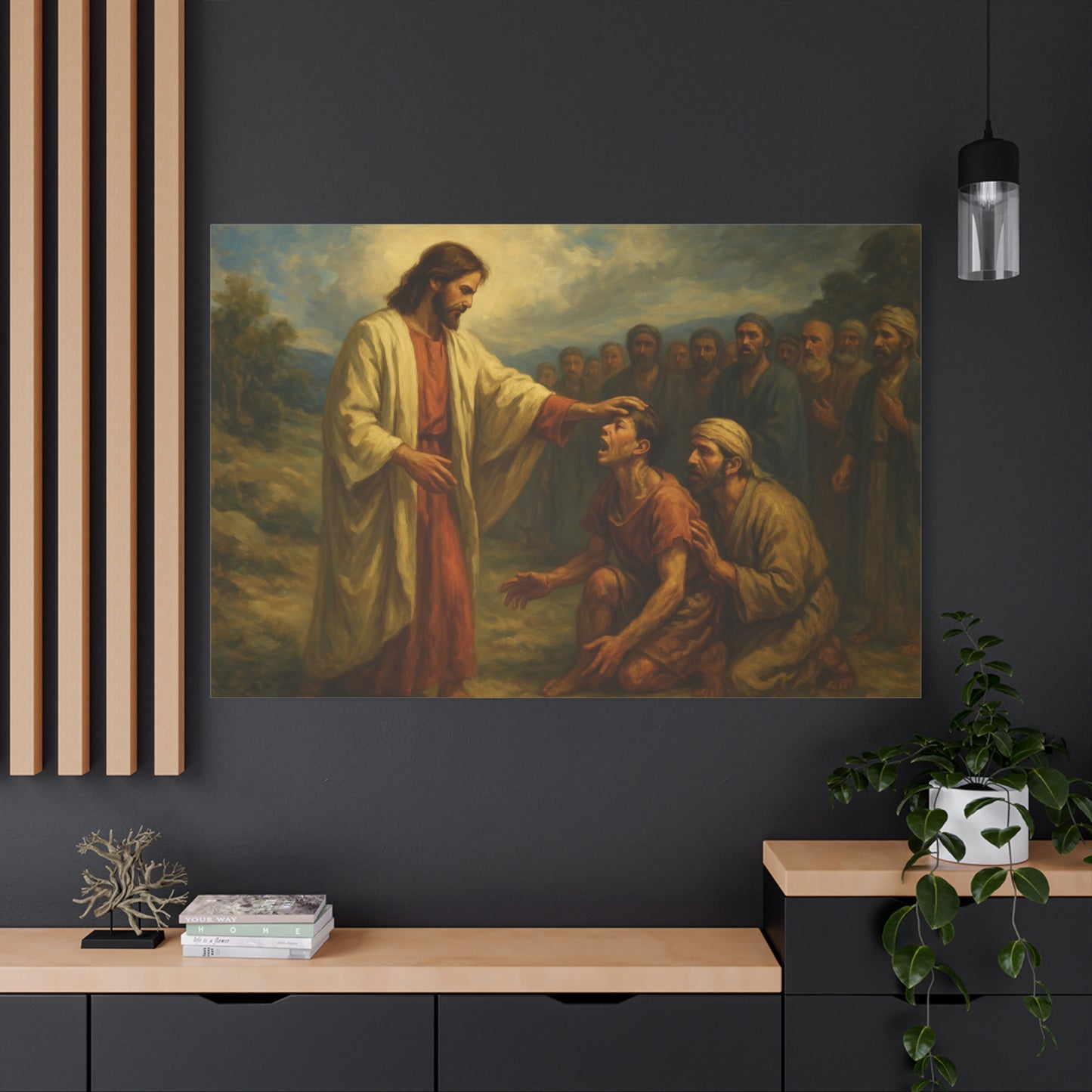 “Faith the Size of a Mustard Seed – Jesus Heals a Demon-Plagued Boy” - Canvas Art