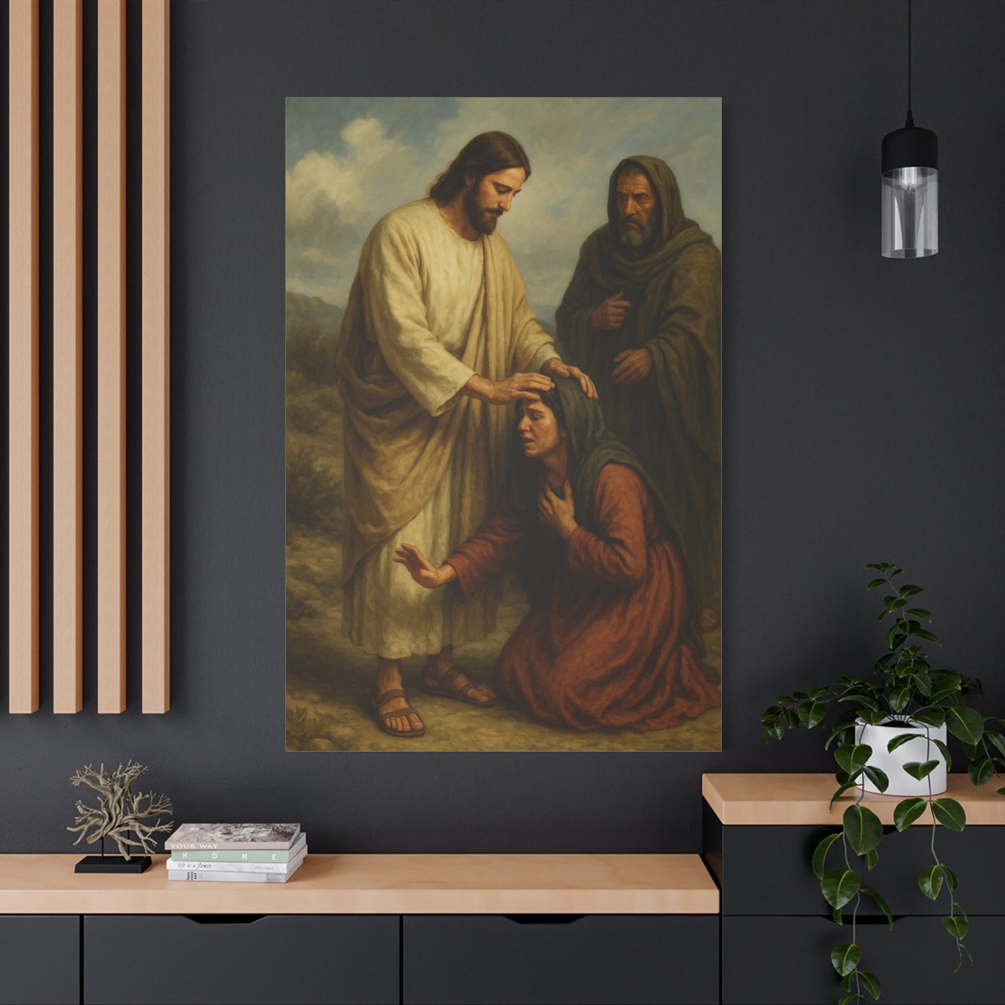 “Jesus Heals the Canaanite Woman’s Daughter – Matthew 15:22–28” - Canvas Art