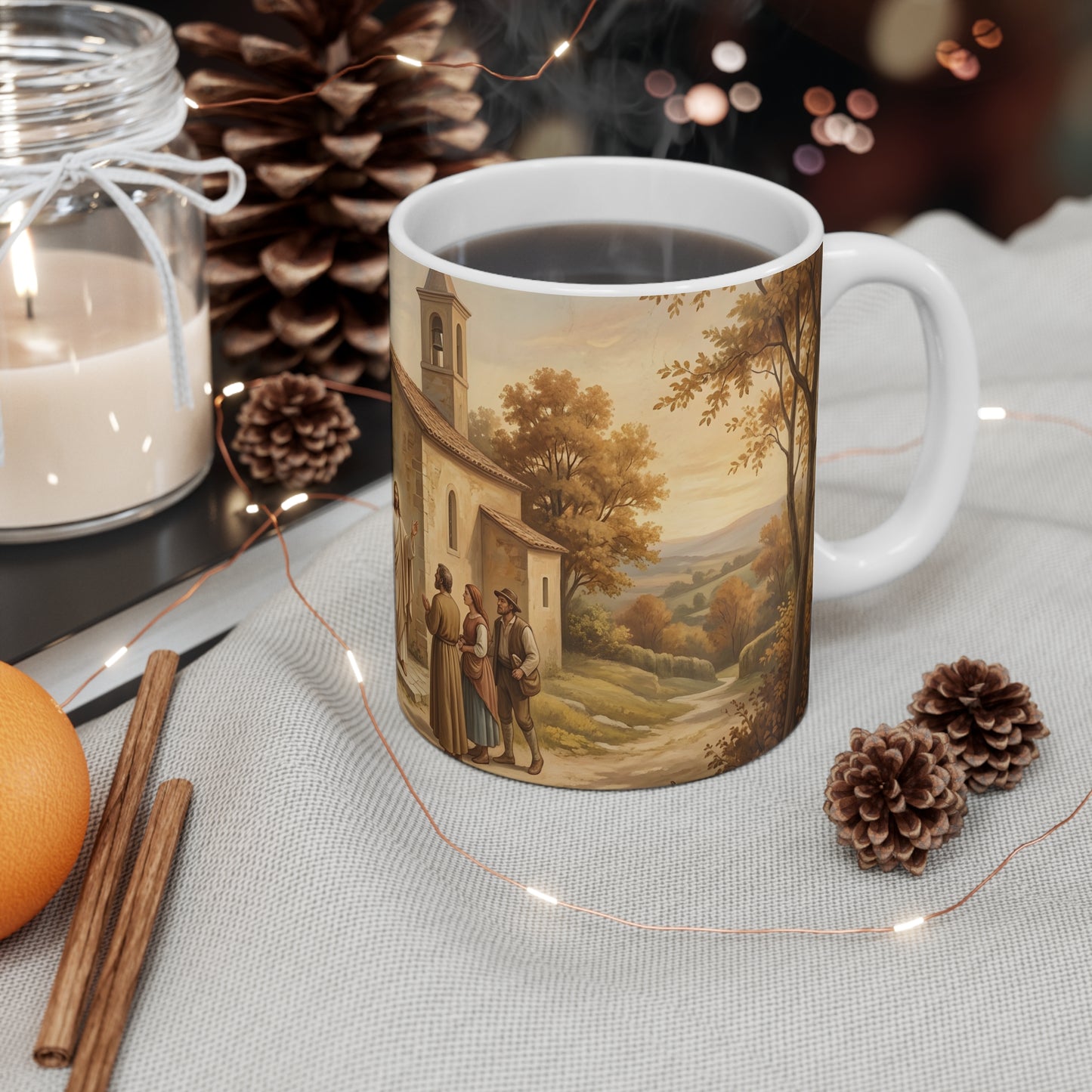 “Sanctuary in Serenity - Autumn's Golden Embrace” - Coffee Mug