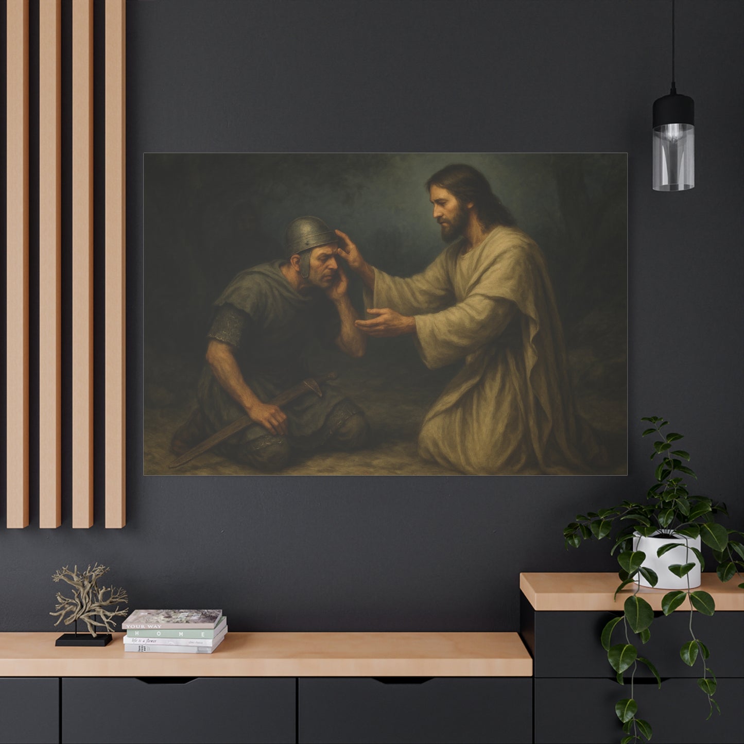 “Jesus Restores the Ear of the High Priest’s Servant – Luke 22:50–51” - Canvas Art