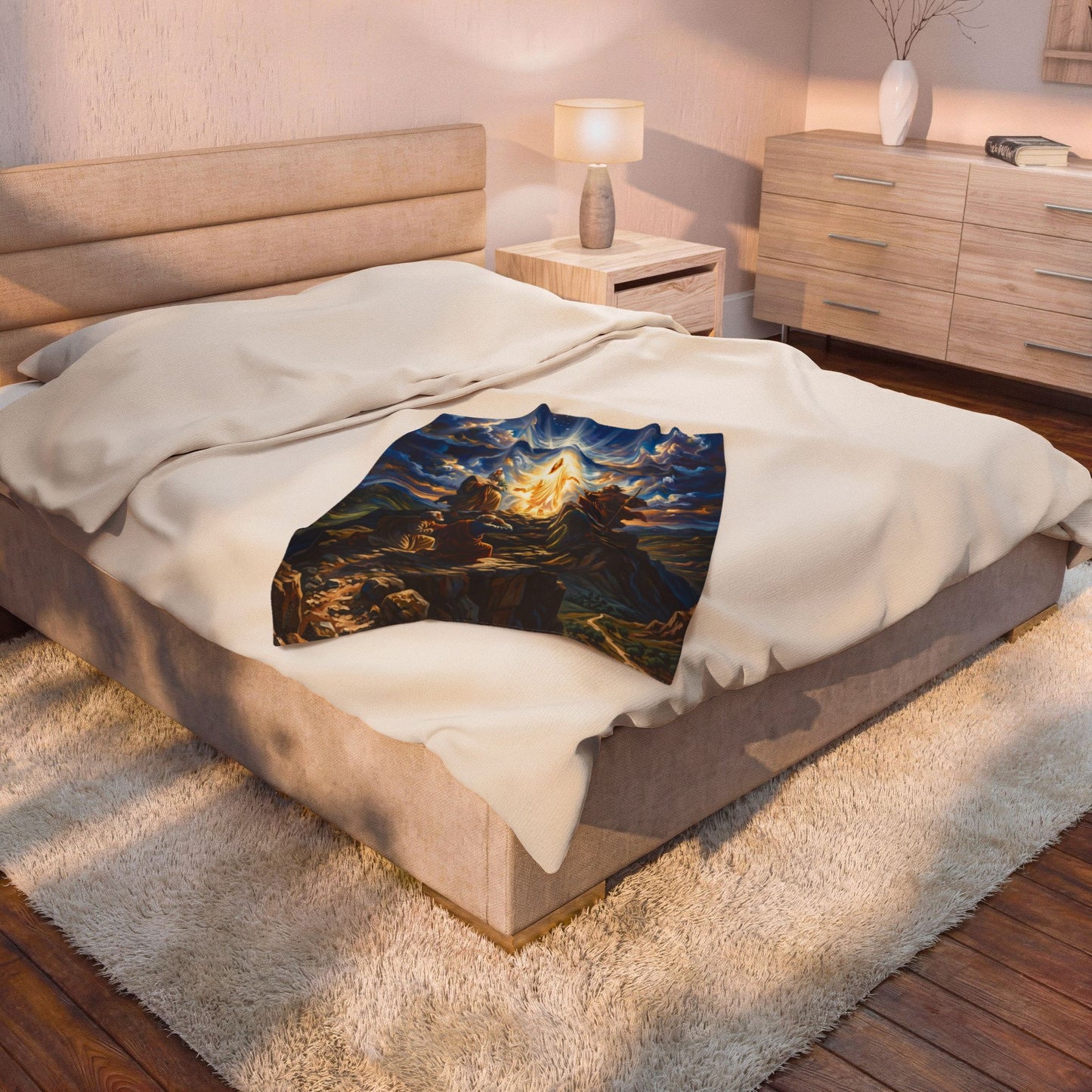 “Glorious Light - The Transfiguration of Jesus” - Plush Blanket