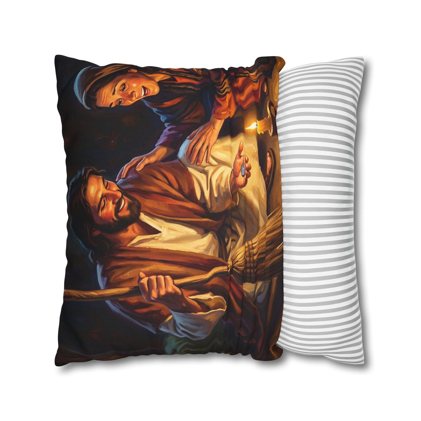 “Lost and Found - The Sweeping Woman of Luke 15” - Pillowcase