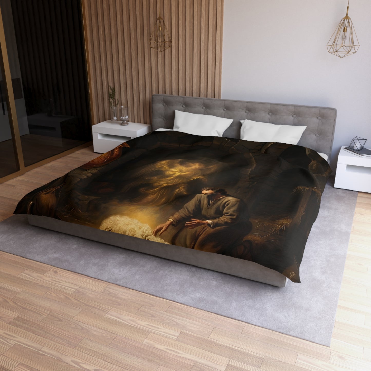 “Gideon's Fleece - Seeking Confirmation from God” - Duvet Cover