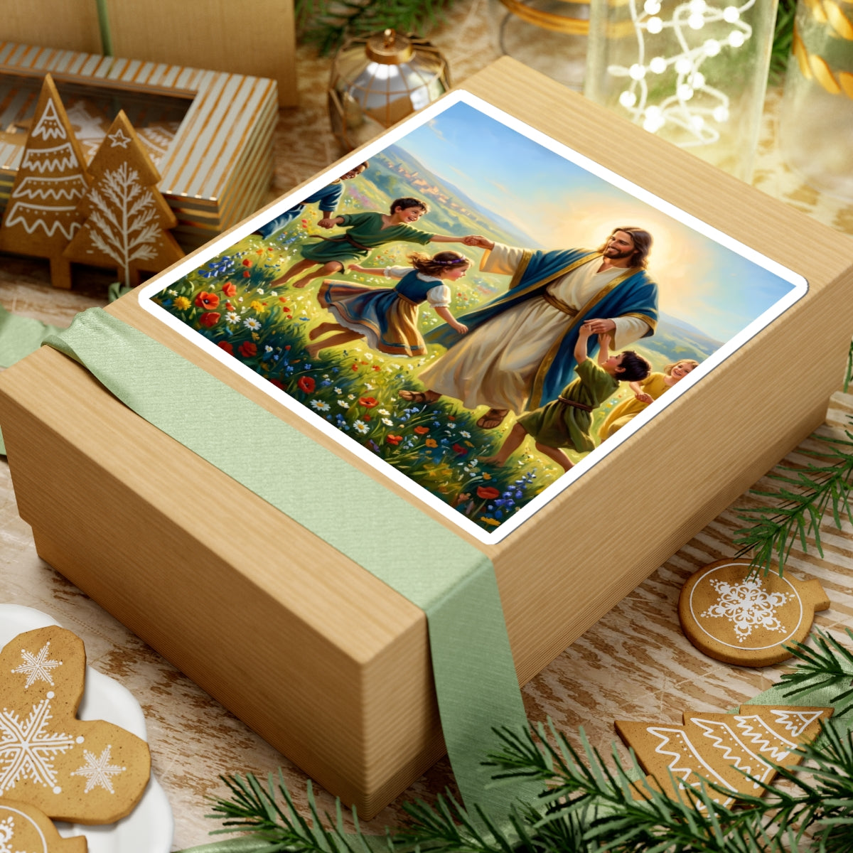 “Joy Overflowing - Children Dancing in the Meadow” - Sticker