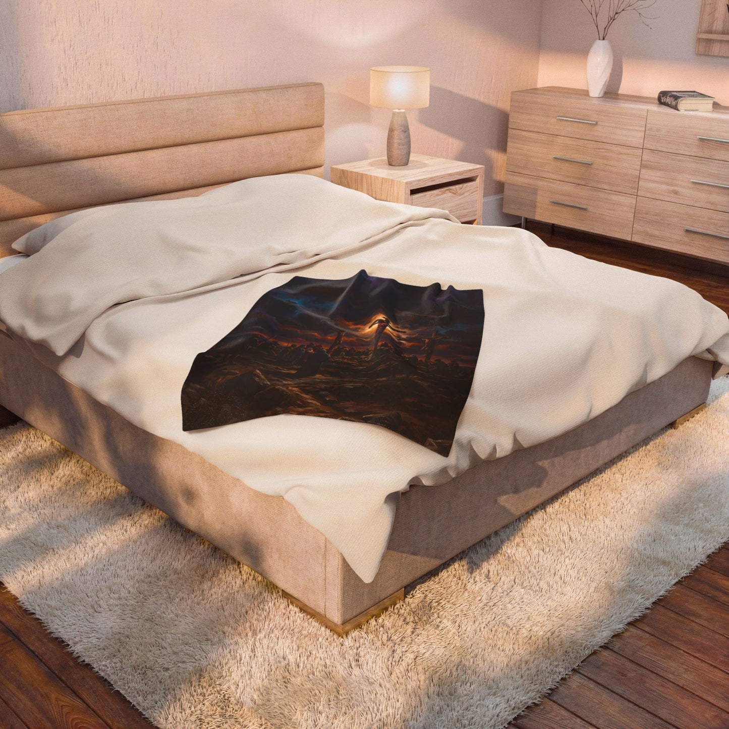 “It Is Finished - The Crucifixion at Calvary” - Plush Blanket