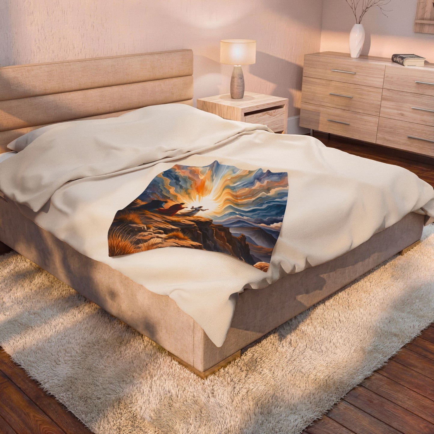 “Glorious Light - The Transfiguration of Christ” - Plush Blanket