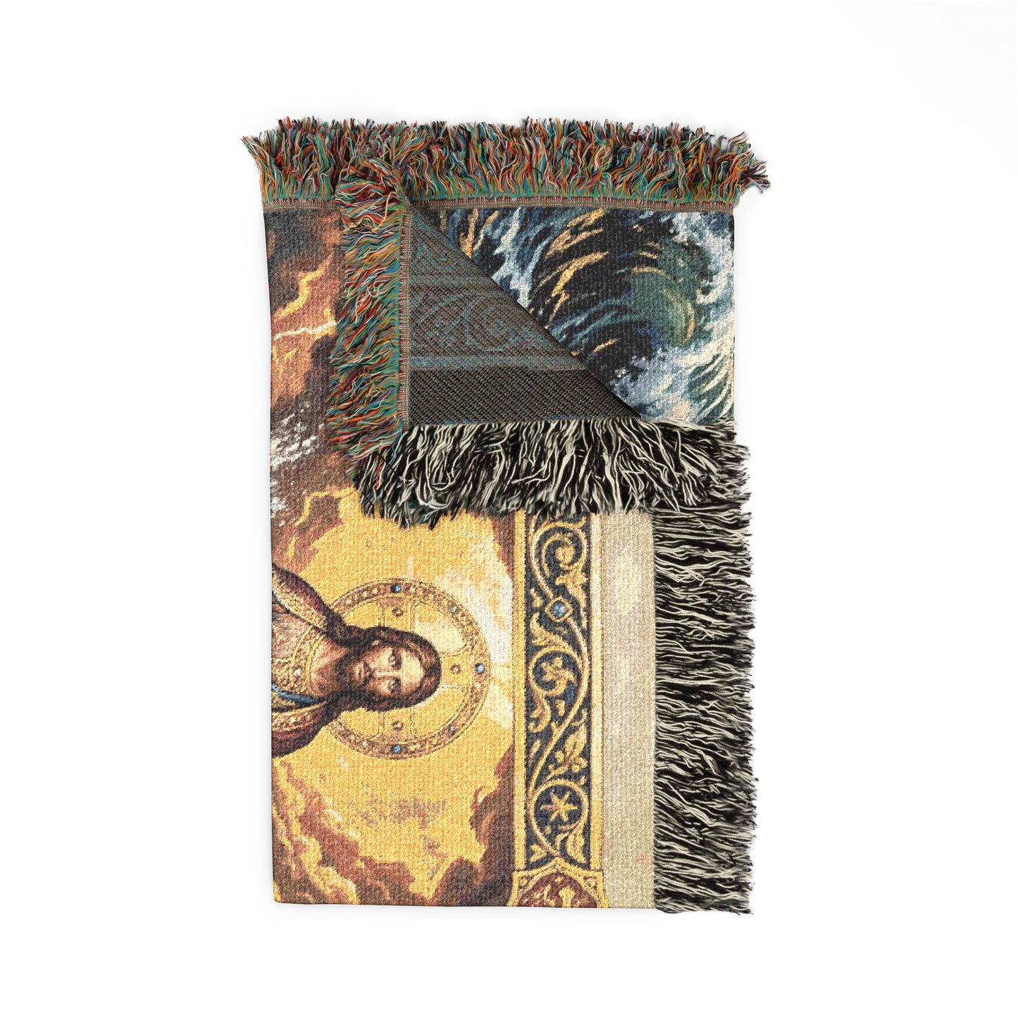 “Steadfast Hope - Lighthouse in the Storm” - Woven Blanket