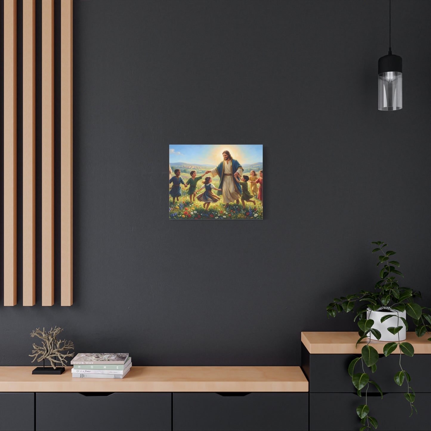 “Joy Overflowing - Children Dancing in the Meadow” - Canvas Art