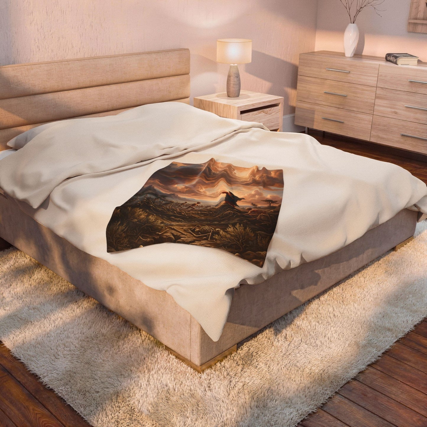 “Valley of Dry Bones - Ezekiel 37 Resurrection” - Plush Blanket