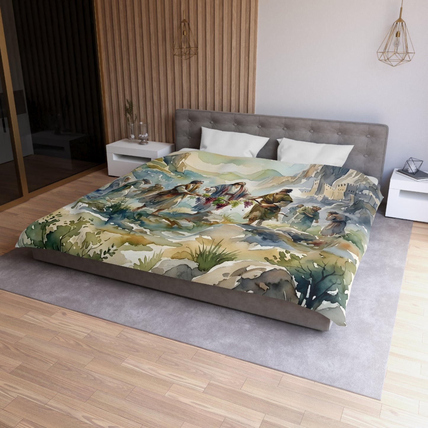 “Promised Land - The Spies Return from Canaan” - Duvet Cover