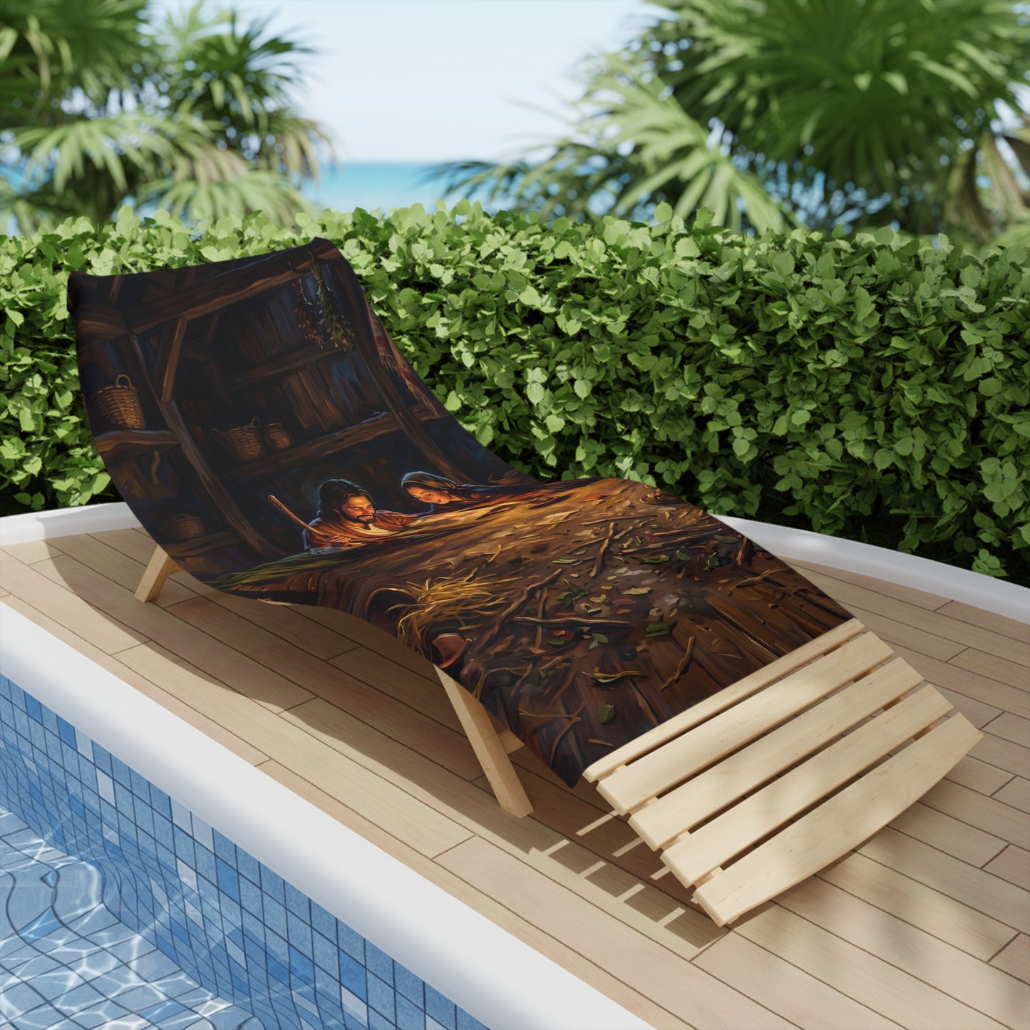 “Lost and Found - The Sweeping Woman of Luke 15” - Beach Towel