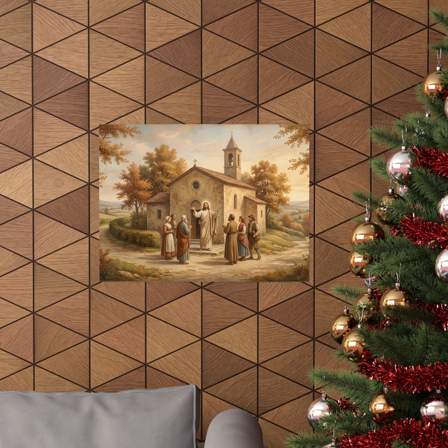 “Sanctuary in Serenity - Autumn's Golden Embrace” - Poster