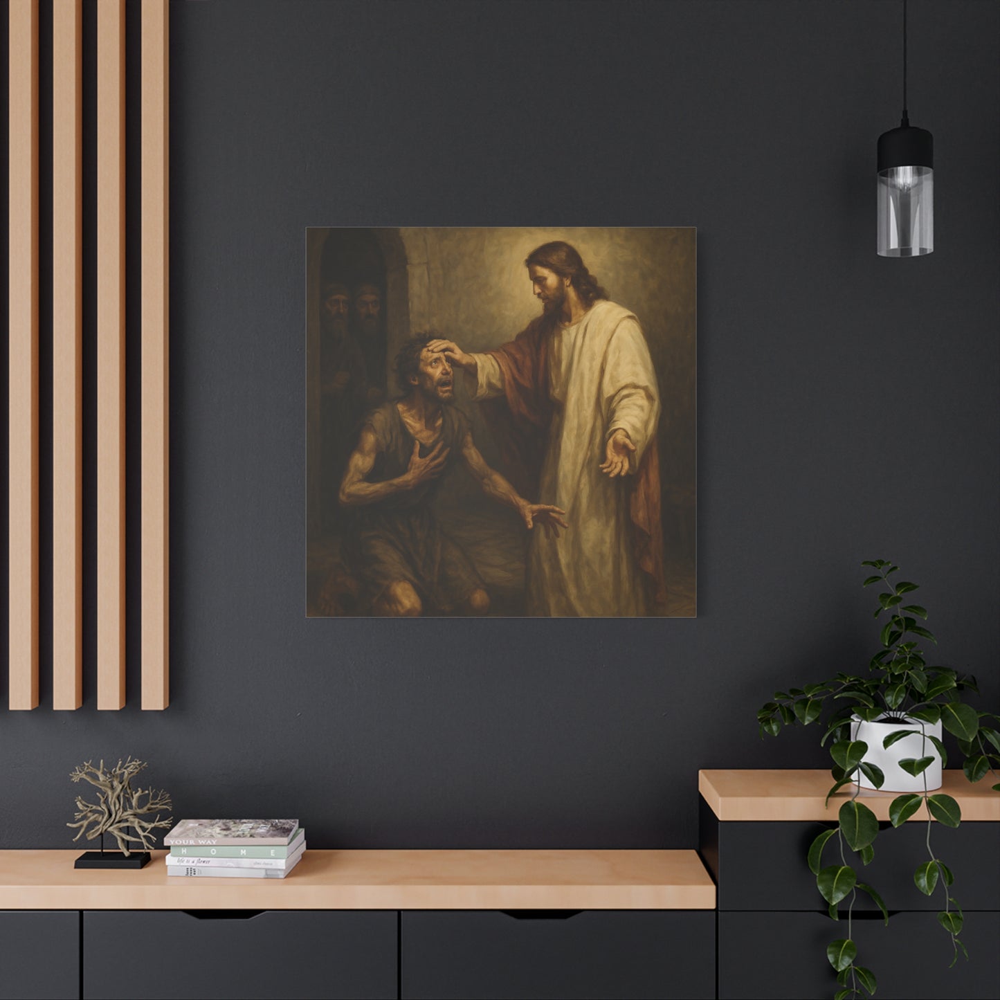 “Freedom Restored – Jesus Heals the Demon-Possessed Man” - Canvas Art