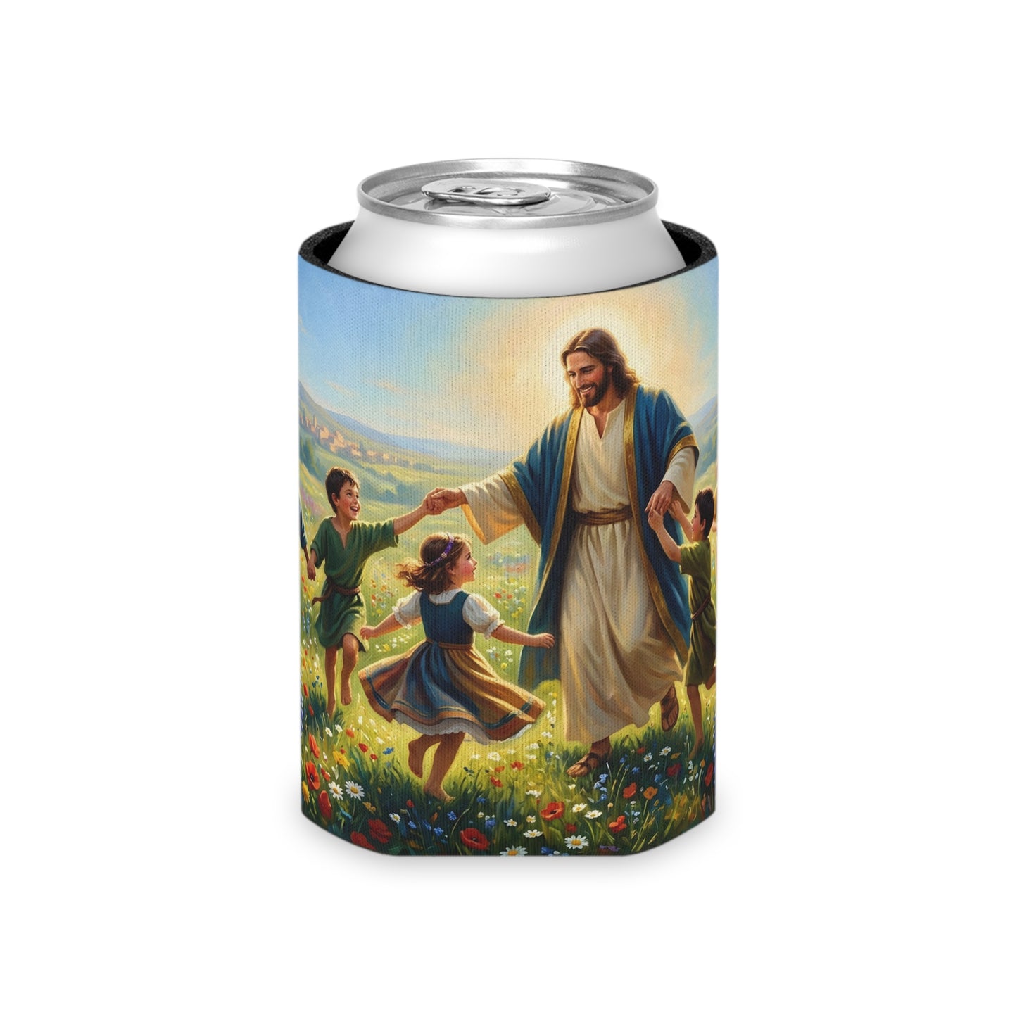 “Joy Overflowing - Children Dancing in the Meadow” - Can Cooler