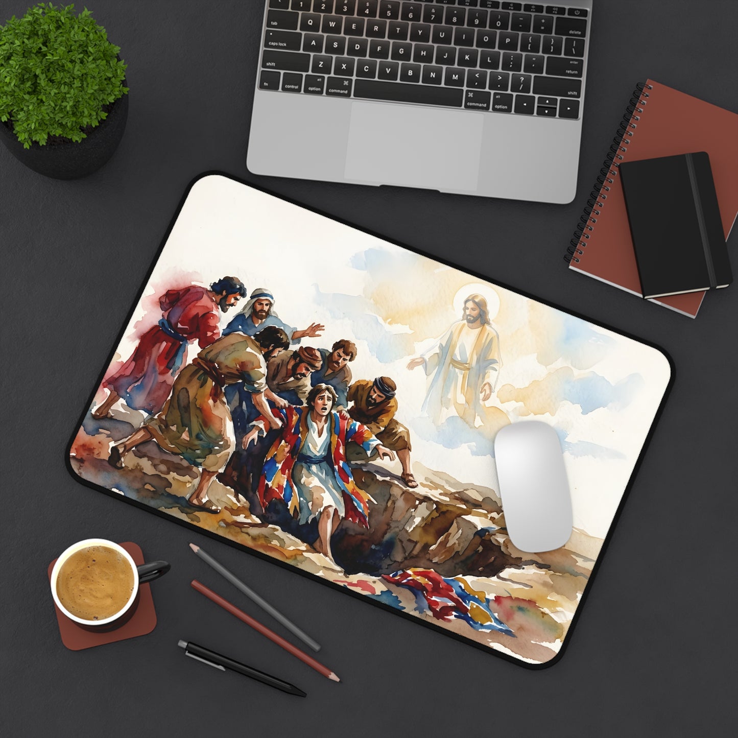 “Betrayal and Providence - Joseph in the Pit” - Desk Mat