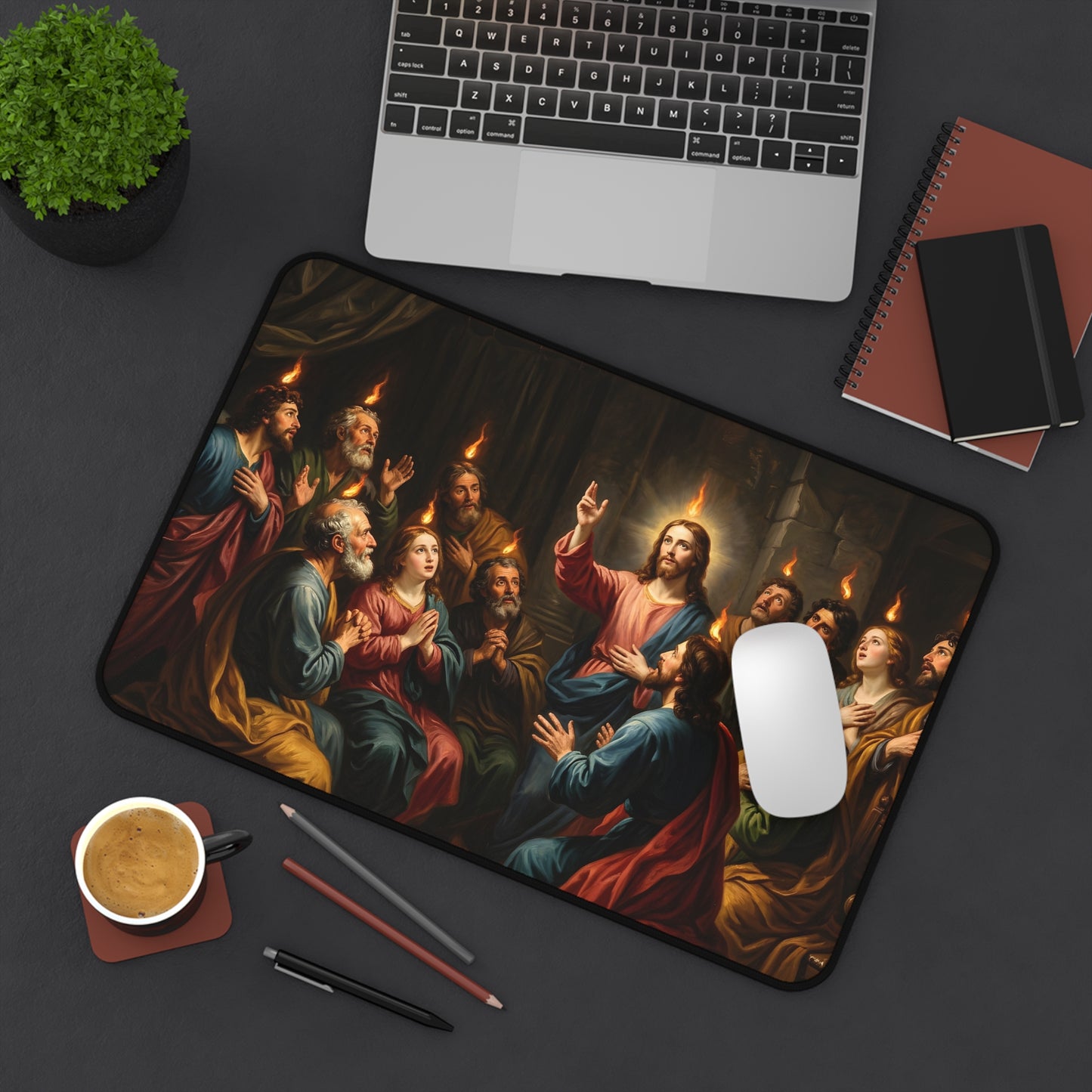 “Tongues of Fire - The Pentecost Outpouring” - Desk Mat