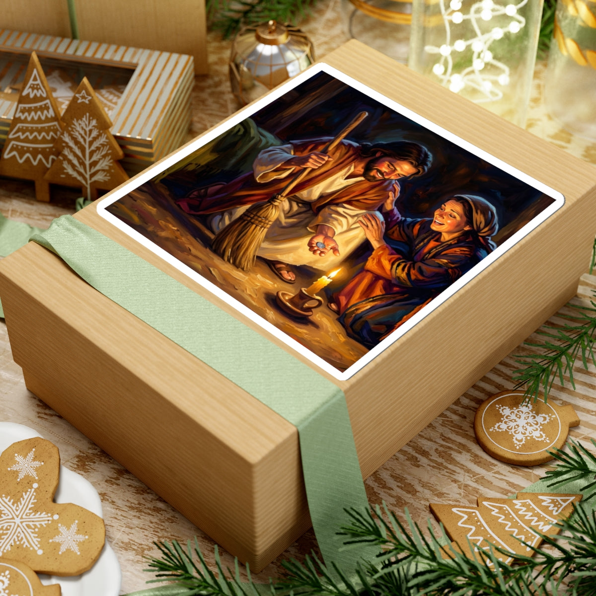“Lost and Found - The Sweeping Woman of Luke 15” - Sticker