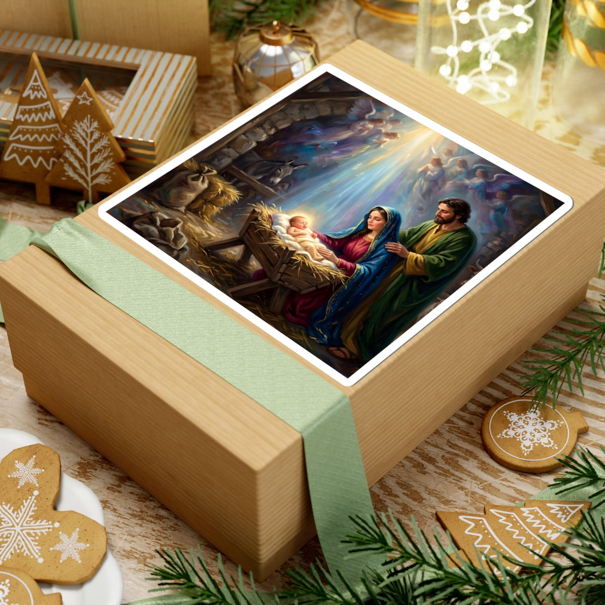 “Prince of Peace - Holy Family in Bethlehem” - Sticker