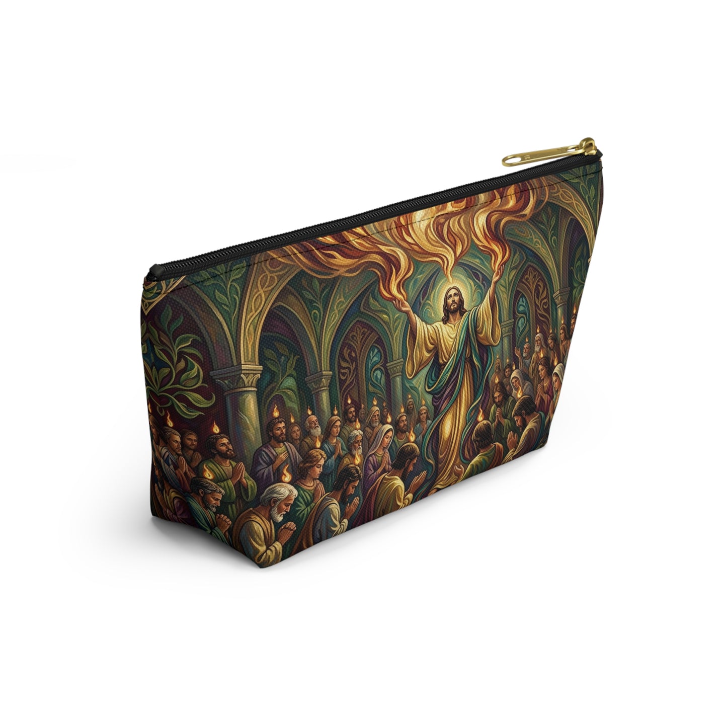 “Spirit Poured Out - Pentecost Flames Descending” - Accessory Pouch