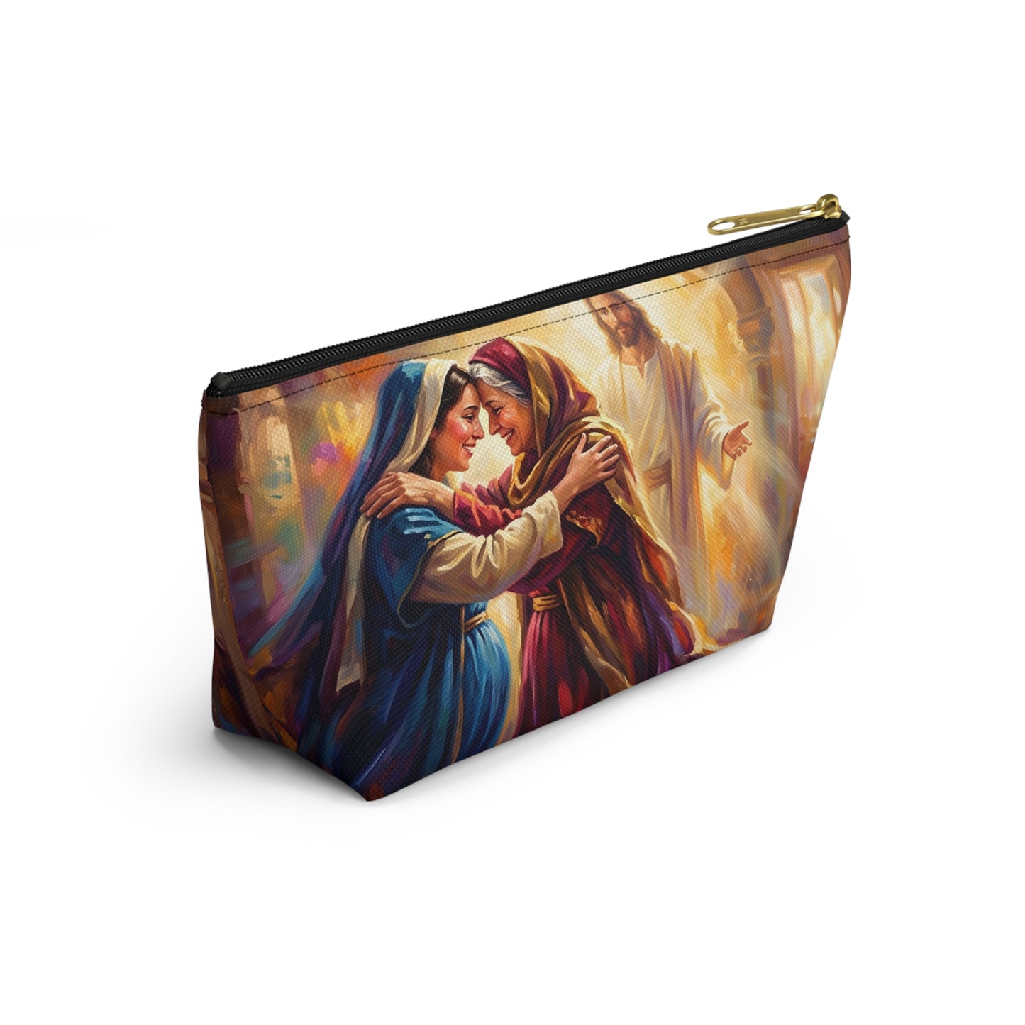 “Divine Embrace - Mary and Elizabeth's Joyful Meeting” - Accessory Pouch