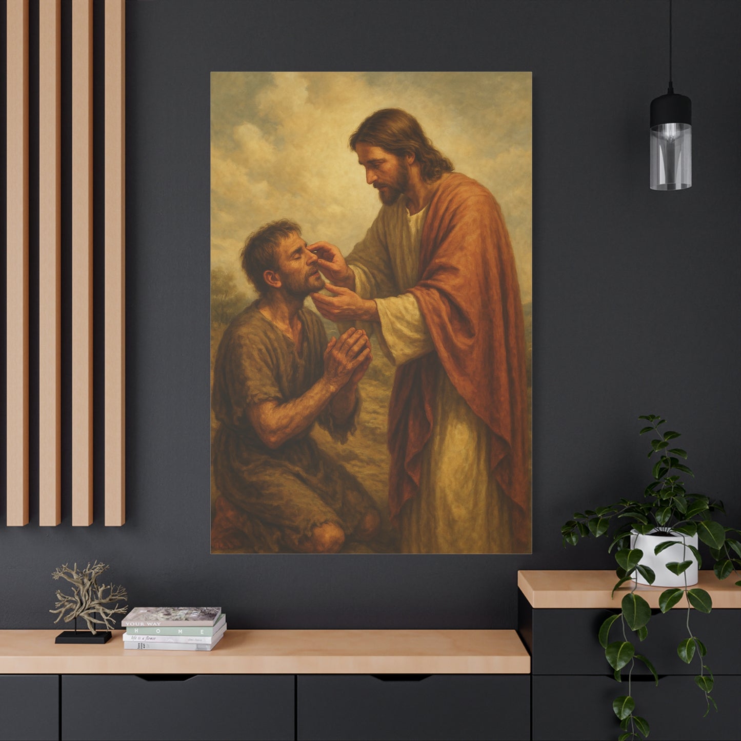 “Ephphatha – Jesus Heals a Deaf and Mute Man” - Canvas Art