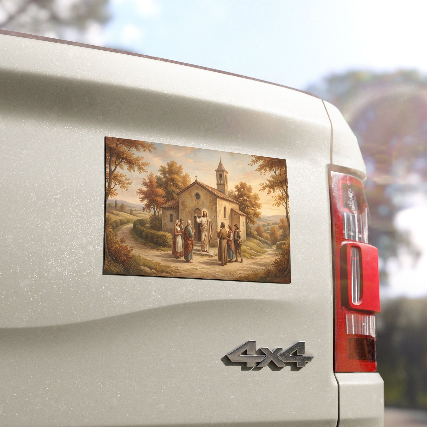 “Sanctuary in Serenity - Autumn's Golden Embrace” - Car Magnet