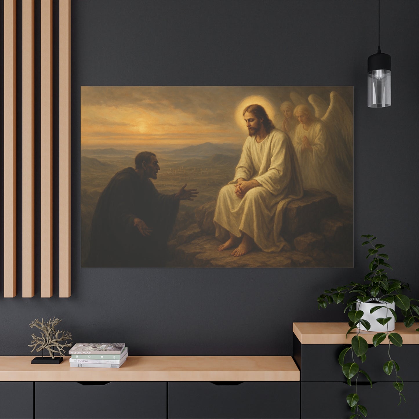 “The Temptation of Christ – Matthew 4:8–11” - Canvas Art