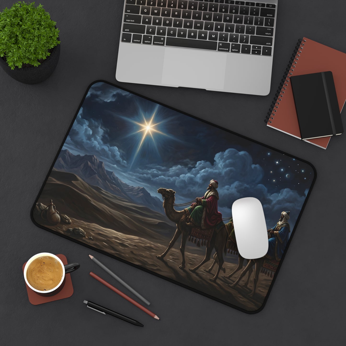 “Journey to Bethlehem - Wise Men Follow the Star” - Desk Mat