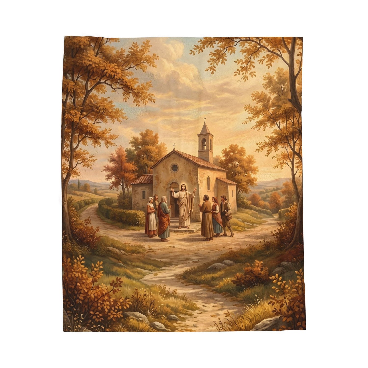 Plush Blankets - Sanctuary in Serenity - Autumn's Golden Embrace