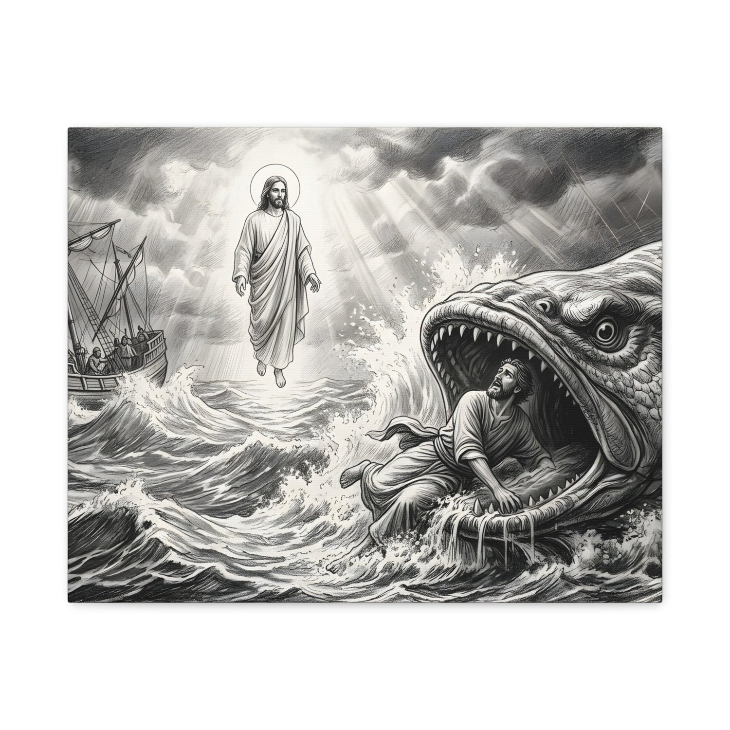 Jonah and the Great Fish - Canvas Art