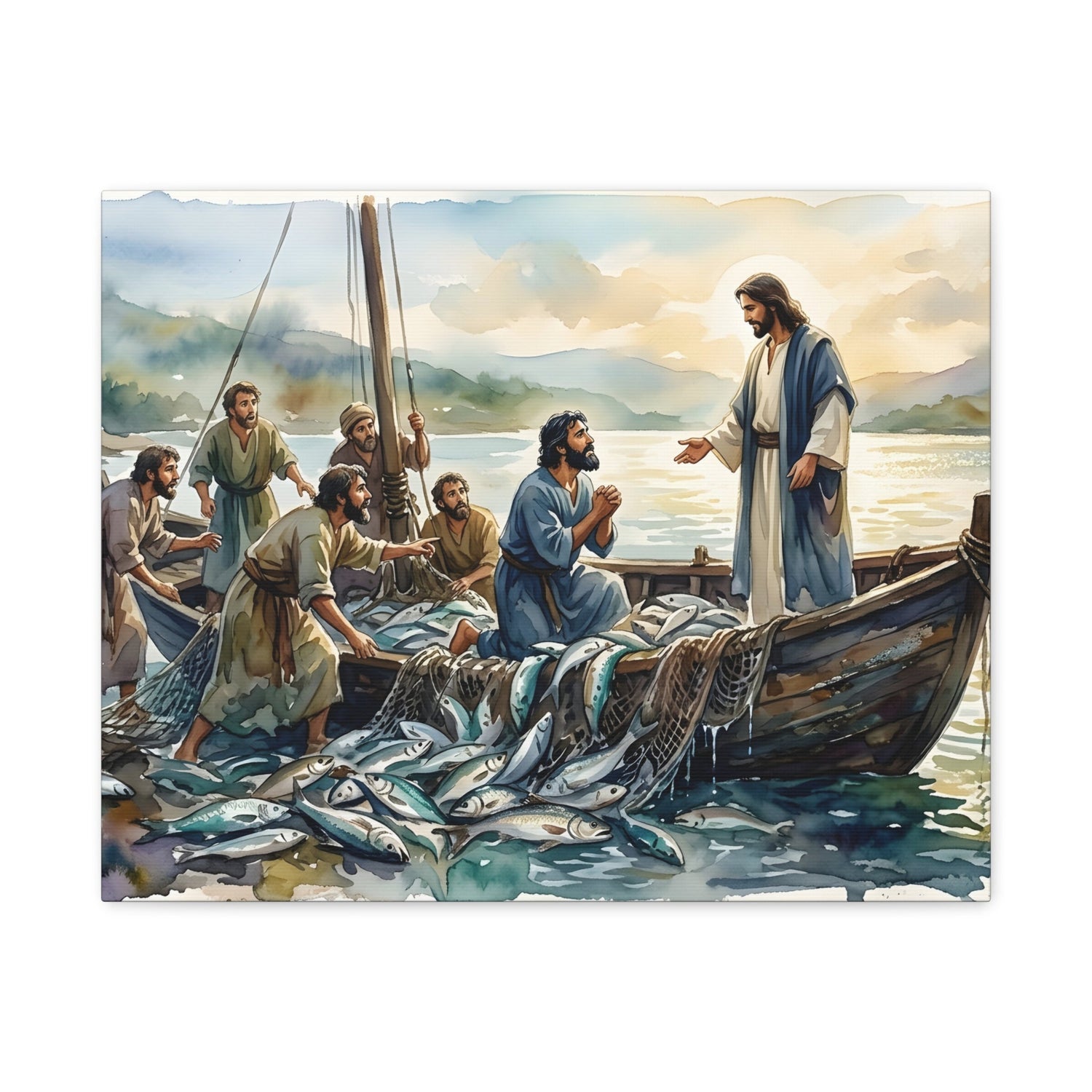Cast Your Nets - The Miraculous Catch - Canvas Art
